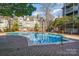 Relaxing community pool area with brick pavers at 525 N Graham St # 3B, Charlotte, NC 28202