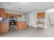 Bright kitchen includes a center island, modern appliances, and abundant counterspace at 9413 Pastern Ct, Charlotte, NC 28216