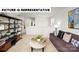 Cozy loft area with comfortable seating, stylish shelving, and an abundance of natural light at 120 Woodhall Way, Troutman, NC 28166