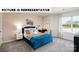 Stylish bedroom features a unique bed, playful decor, and ample natural light from the window at 122 Woodhall Way, Troutman, NC 28166