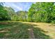 A large, grassy field with mature trees, ideal for recreation and enjoying nature at 1330 College Ave, Shelby, NC 28152