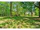 Expansive grassy field with mature trees, offering a serene and natural setting at 1330 College Ave, Shelby, NC 28152