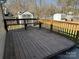 Wooden deck with built-in bench and railing at 1660 Ashridge Rd, Rock Hill, SC 29730