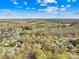 Expansive aerial view of a neighborhood with tree-lined streets and lush greenery on a bright day at 171 Longboat Rd, Mooresville, NC 28117