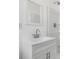 Bathroom featuring updated vanity with modern fixtures and a clean, bright shower at 2028 Hendil St, Conover, NC 28613