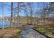 Stone path leading to the lake at 213 Patternote Rd, Mooresville, NC 28117
