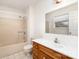 Functional bathroom with a combined tub and shower at 2888 Robinson Rd, Newton, NC 28658