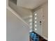 Bright entryway with a modern door, keypad, and a patterned blue rug at 307 French St, Charlotte, NC 28216