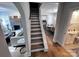 Open-concept view of the living, dining, and bath areas at 4317 Ruskin Dr, Charlotte, NC 28209