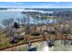 Aerial view of lakefront homes with private docks and stunning water views at 5153 Glenwood St, Sherrills Ford, NC 28673