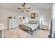 Spacious bedroom with a ceiling fan and minimalist decor at 908 Morien St, Richburg, SC 29729