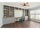 Charming office with custom built-in bookshelves and a cozy atmosphere at 11031 Larkslea Ln, Charlotte, NC 28278
