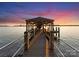 Picturesque boat dock at sunset, offering a tranquil waterfront experience and boat storage at 124 Wellcraft Ct, Mooresville, NC 28117