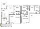 A detailed floor plan showcasing the layout of the home, including the kitchen, bedrooms, bathrooms, and garage at 13130 Macon Hall Dr, Mint Hill, NC 28227