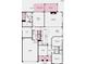 First floor layout featuring an owner's suite, gathering area, kitchen, dining, flex space, and garage at 143 Glenn Dr, Mooresville, NC 28115