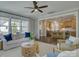 Open-concept living room with views into the kitchen, featuring modern decor and comfortable seating at 1538 Riverwalk Pkwy, Rock Hill, SC 29730