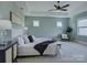 Spacious main bedroom with tray ceiling, neutral tones, and sitting area at 1538 Riverwalk Pkwy, Rock Hill, SC 29730