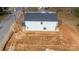 Aerial view of the new construction home and surrounding lot under construction at 160 S Sycamore St, Mooresville, NC 28115