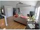 Bright living room featuring hardwood floors and an open layout at 207 Planters Row Rd, Iron Station, NC 28080