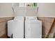 This laundry area includes both a washer and dryer at 2100 Lincolnton Hwy, Cherryville, NC 28021