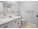 Bright bathroom features a single sink vanity, and a toilet at 3142 Wimbledon Ln, Rock Hill, SC 29732