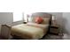 Cozy bedroom with neutral tones, decorative pillows, lamps, and side tables flanking a bed with a decorative throw at 3309 Juneberry Pl, Indian Land, SC 29707