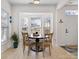 Bright breakfast nook featuring a bay window and a wooden table with seating for five at 4022 Carl Parmer Dr, Harrisburg, NC 28075