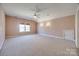 Expansive bonus room with neutral carpeting, recessed lighting, and vaulted ceiling at 4103 Belle Meade Cir, Belmont, NC 28012