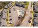 Overhead view of a neighborhood pool, parking area, and residences at 605 Gable Dr, Rock Hill, SC 29732