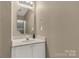 Bathroom features a vanity, mirror, and a tub shower at 605 Gable Dr, Rock Hill, SC 29732