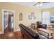 Cozy living room with hardwood floors and open doorway to the rest of the house at 12 Church St, York, SC 29745