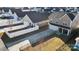 The aerial view of the home and long driveway, highlighting the layout of the spacious fenced in backyard at 136 Kingston Dr, Locust, NC 28097