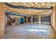 Unfinished basement with exposed ceiling and frame for customization at 170 Anniston Way, Davidson, NC 28036