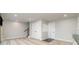 Finished basement with carpeting, a closet, and access to an upper level at 1932 Catkin Ln, Charlotte, NC 28205