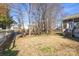 Fenced in backyard with partial patio and screened in porch attached to house at 2010 Hollyhedge Ln, Indian Trail, NC 28079