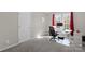Bedroom featuring a work space with desk and red curtains near window at 2010 Hollyhedge Ln, Indian Trail, NC 28079