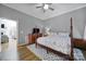 Comfortable bedroom featuring a four-poster bed and an area rug at 224 Mills Ln, Fort Mill, SC 29708