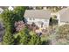 Overhead view of a home with deck, patio, fire pit and beautiful landscaping at 2283 Iron Works Dr, Clover, SC 29710