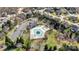 Aerial view of the community pool, kiddie pool, and parking lot at 2283 Iron Works Dr, Clover, SC 29710