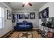 Sports themed room with a futon and decorative sports memorabilia at 236 17Th Se Ave, Hickory, NC 28602