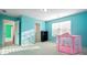 Vibrant bedroom with natural light, complemented by a playful pink tent at 241 Catoctin Rd, Rock Hill, SC 29732