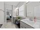 Modern bathroom featuring double sinks, updated fixtures, and neutral décor at 2419 Paddlers Cove Dr, Clover, SC 29710