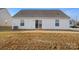 Backyard with sliding glass door and windows on a white vinyl sided house at 324 Aniston Ln, Shelby, NC 28152