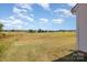 Wide-open backyard view of the adjacent field with a glimpse of the side of the house at 324 Aniston Ln, Shelby, NC 28152
