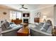 Inviting living room featuring a fireplace, comfortable seating, and stylish decor at 5316 Baker Ln, Clover, SC 29710