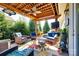 Stylish outdoor patio with comfortable seating, a ceiling fan, and a relaxing atmosphere at 5316 Baker Ln, Clover, SC 29710