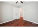 Bedroom featuring wood flooring and a convenient double door closet at 544 Castlewood Cir, Rock Hill, SC 29730