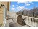 Comfortable deck with a grill, white railings, and a seat for relaxing outdoors at 582 Sixth Baxter Xing, Fort Mill, SC 29708