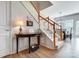 Foyer featuring a wood staircase and hardwood floors at 582 Sixth Baxter Xing, Fort Mill, SC 29708