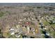 Aerial view showcases the property's location within a quiet residential area at 8822 Crape Myrtle Dr, Stanfield, NC 28163
